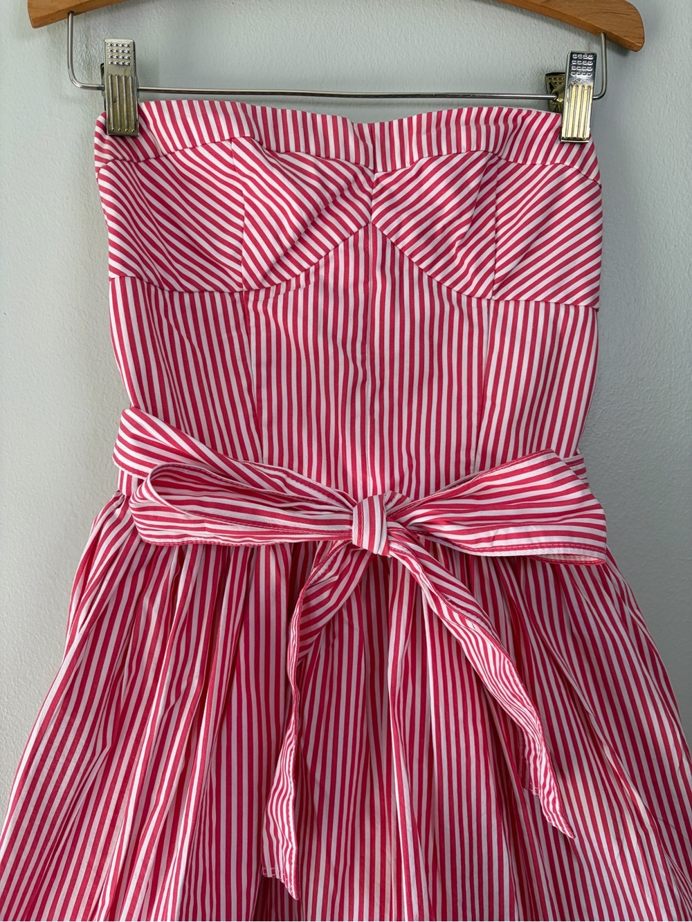 Abercrombie & Fitch Y2K Red and White Striped Strapless Whitney Dress - Picture 5 of 11